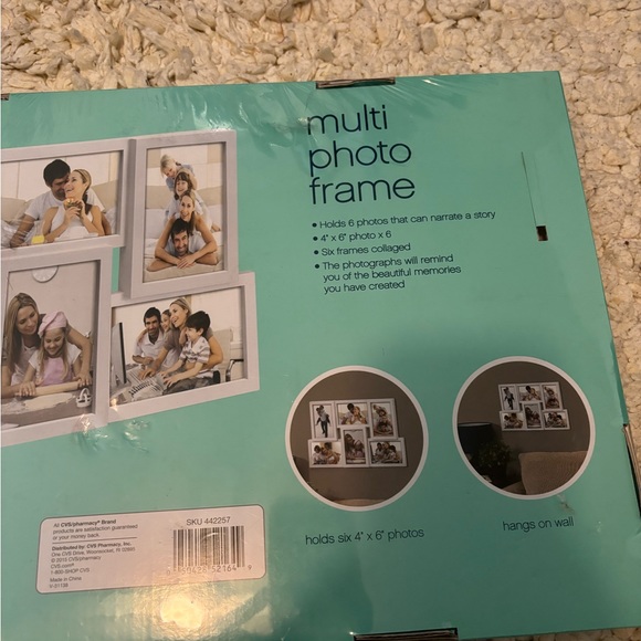 Wayland Square Multi Photo White Picture Frame 4x6 x 6 - Picture 2 of 4